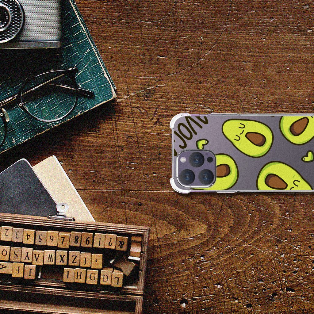 iPhone 15 Pro Max Stevig Bumper Hoesje Avocado Singing B2C Telecom