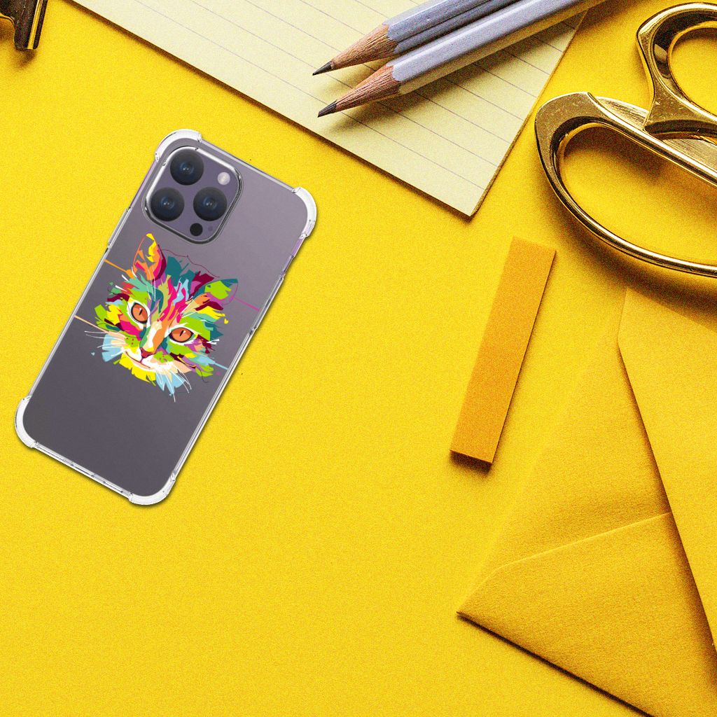 iPhone 15 Pro Max Stevig Bumper Hoesje Cat Color B2C Telecom