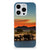 iPhone 15 Pro Max TPU Hoesje Olifanten met olifanten op de achtergrond en een prachtige zonsondergang 🌅.