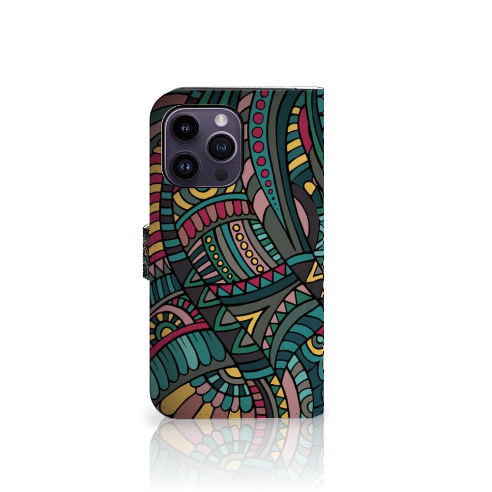 iPhone 15 Pro Max Telefoon Hoesje Aztec telefoonhoesje Aztec zijkant
