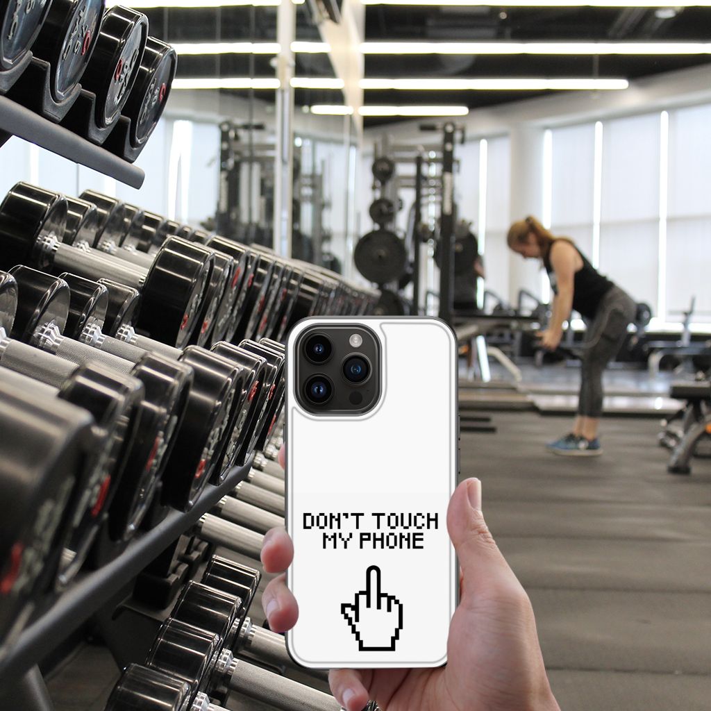 iPhone 15 Pro Max Telefoon Hoesje Finger Don't Touch My Phone B2C Telecom