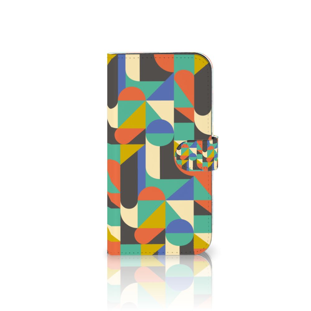 iPhone 15 Pro Max Telefoon Hoesje Funky Retro met kleurrijk geometrisch design 🎨