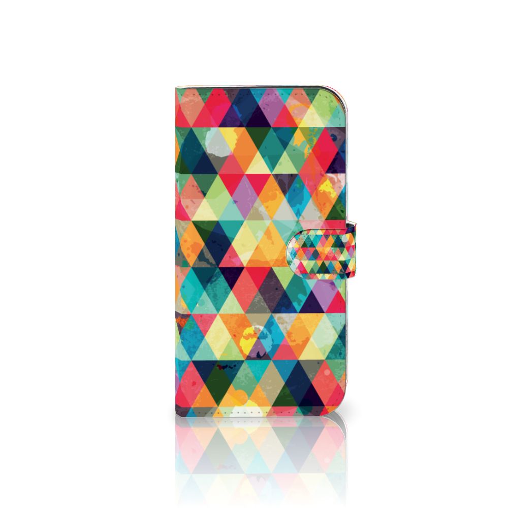 iPhone 15 Pro Max Telefoon Hoesje Geruit met kleurrijk ruitjesdesign, perfect voor de liefhebber van opvallende accessoires.