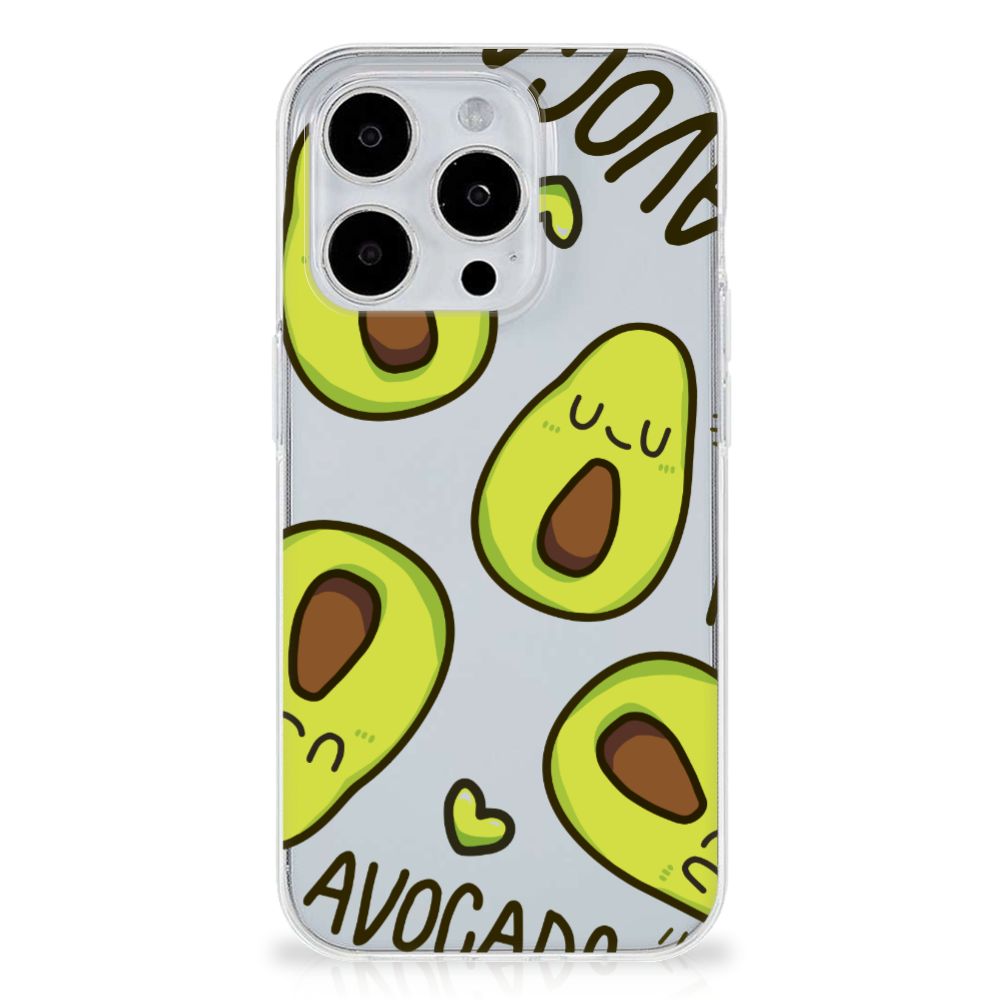 iPhone 15 Pro Max Telefoonhoesje met Naam Avocado Singing - leuk avocado ontwerp 🎶