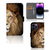 iPhone 15 Pro Max Telefoonhoesje met Pasjes Leeuw met magnetische sluitclip en stoer leeuwendesign 🦁.