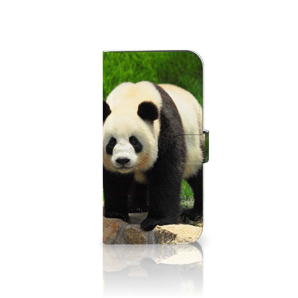 iPhone 15 Pro Max Telefoonhoesje met Pasjes Panda met schattige panda op de voorkant 🐼
