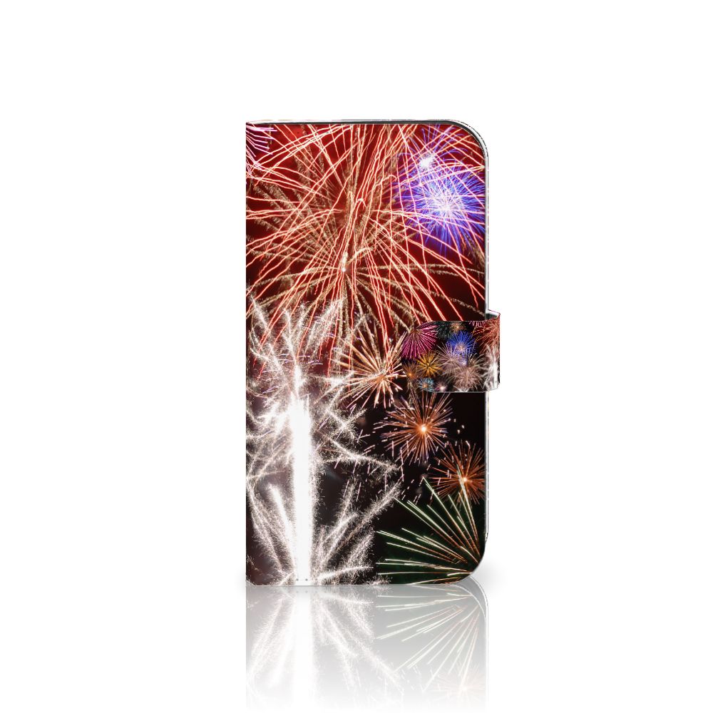 iPhone 15 Pro Max Wallet Case met Pasjes Vuurwerk met kleurige siervuurwerkprint 🎆