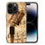 Apple iPhone 15 Pro iPhone 15 Pro Silicone Back Case Bladmuziek vintage design voorkant