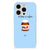iPhone 15 Pro Siliconen Case Nut Home tpu case met chocoladepasta illustratie blauwe achtergrond