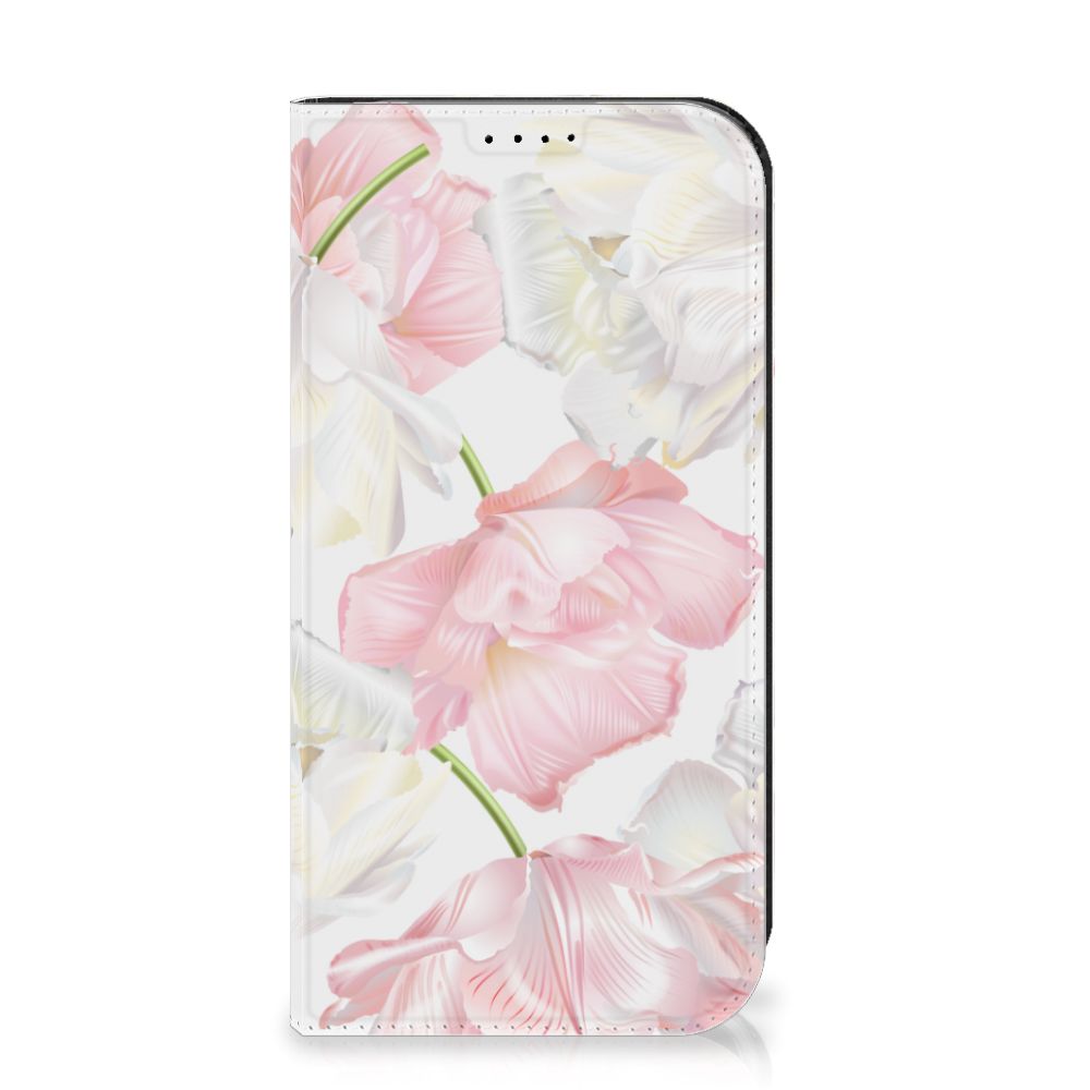 iPhone 15 Pro Smart Cover Lovely Flowers met elegante witte en roze bloemen 🌸