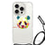 iPhone 15 Pro Stevig Bumper Hoesje Panda Color achterkant panda ontwerp