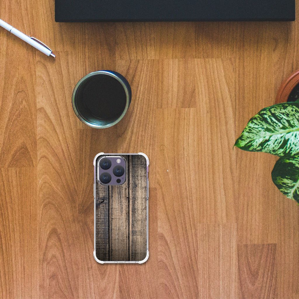 iPhone 15 Pro Stevig Telefoonhoesje Steigerhout B2C Telecom