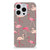 iPhone 15 Pro TPU Hoesje Flamingo met kleurrijke flamingo's op een neutrale achtergrond 🦩.