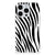 iPhone 15 Pro TPU Hoesje Zebra zwart witte strepen achterkant