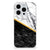 iPhone 15 Pro TPU Siliconen Hoesje Marmer Wit Zwart - Origineel Cadeau Man met elegant zwartwit marmer design.