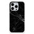 iPhone 15 Pro TPU Siliconen Hoesje Marmer Zwart - Origineel Cadeau Vader, zwart marmeren design hoesje voor stijlvolle bescherming.