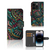 iPhone 15 Pro Telefoon Hoesje Aztec met kleurrijk design en ruimte voor drie pasjes.