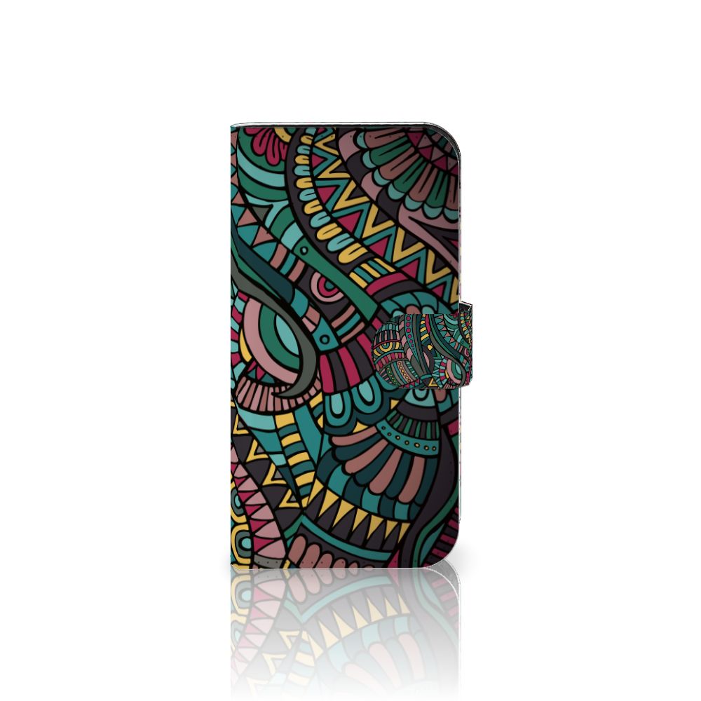 iPhone 15 Pro Telefoon Hoesje Aztec met kleurrijke en unieke print van geometrische vormen 🌈