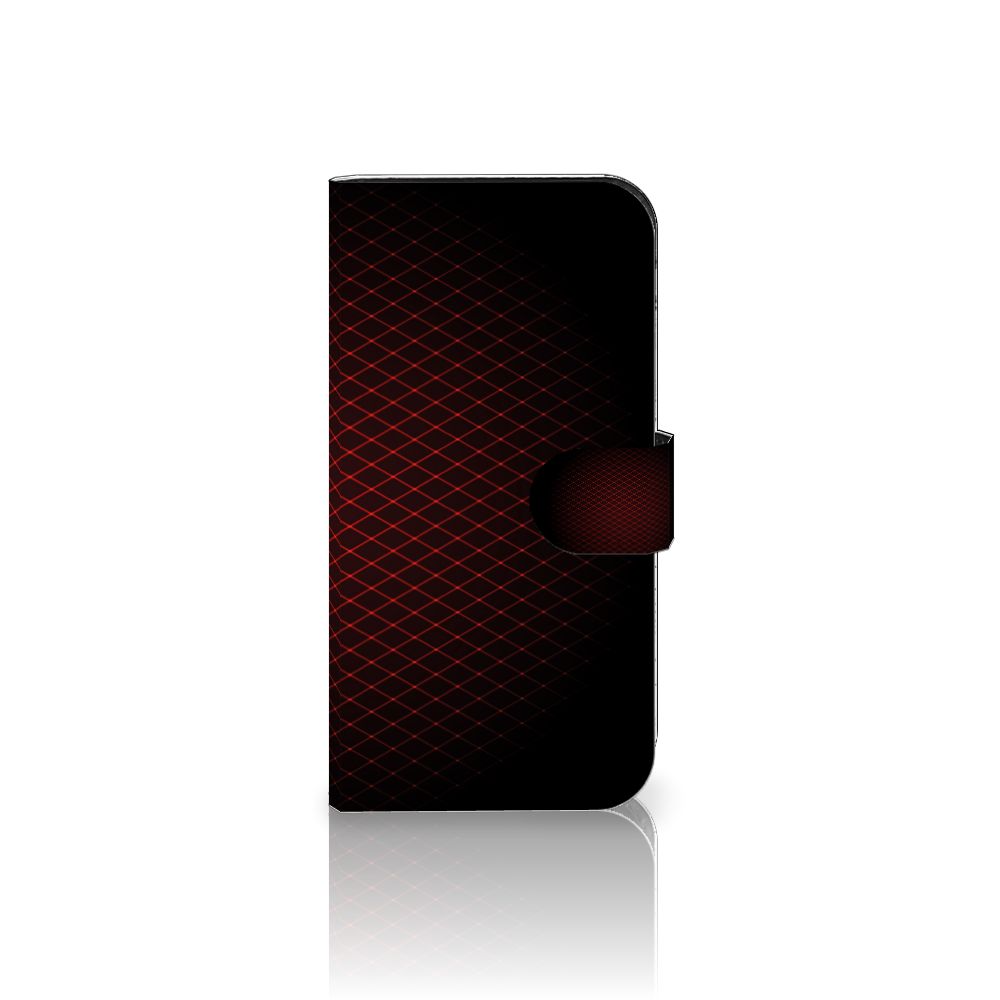 iPhone 15 Pro Telefoon Hoesje Geruit Rood met een minimalistisch en strak ontwerp.
