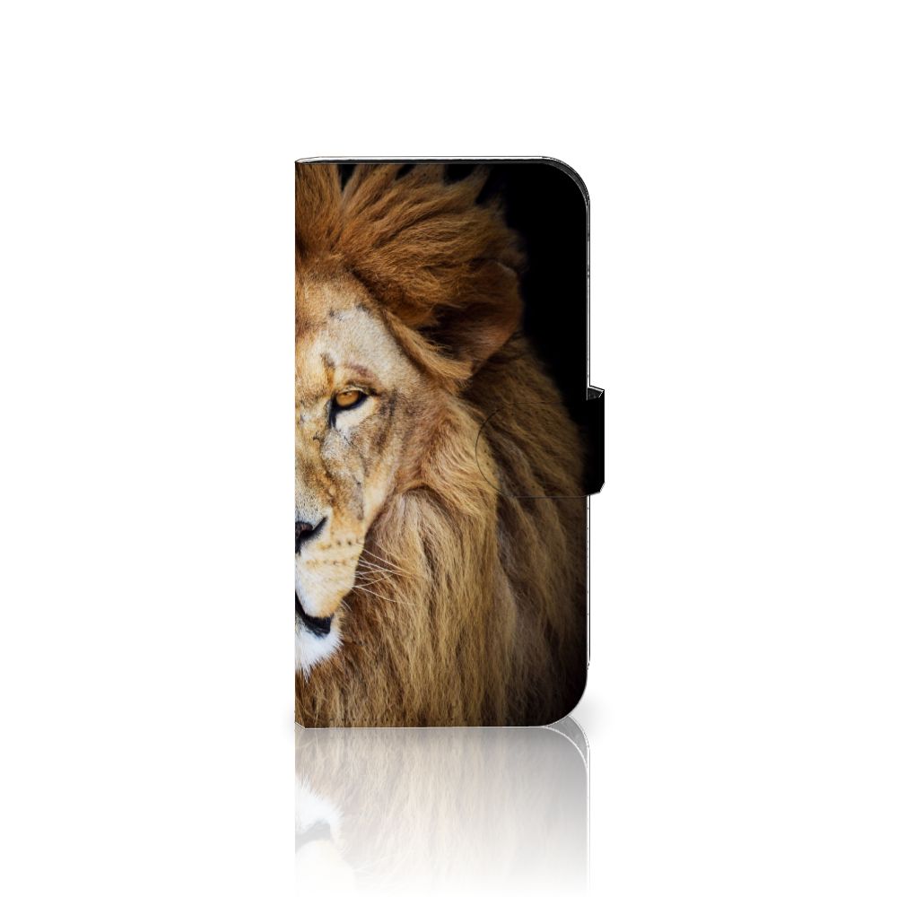 iPhone 15 Pro Telefoonhoesje met Pasjes Leeuw met afbeelding van een prachtige leeuw 🦁.