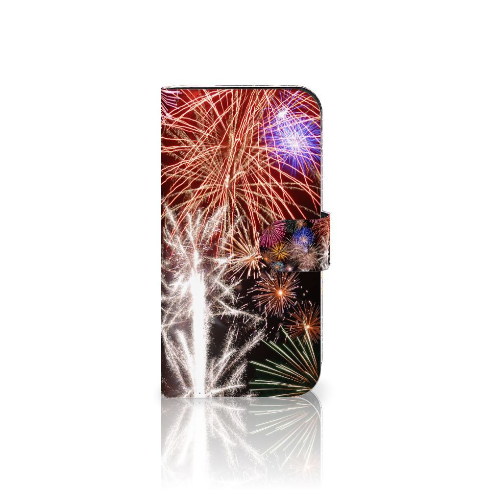 iPhone 15 Pro Wallet Case met Pasjes Vuurwerk met kleurrijke vuurwerkdesign op de voorkant 🎆