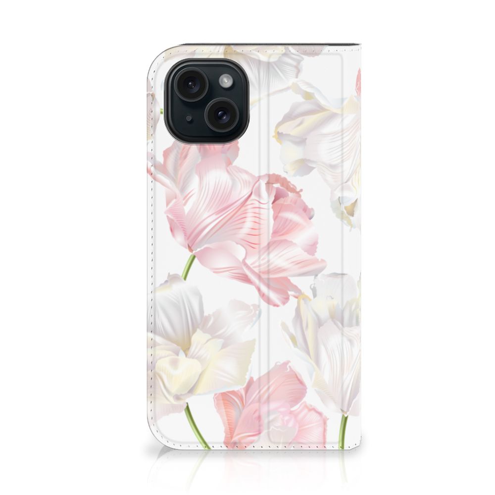iPhone 15 Smart Cover Lovely Flowers bloemen design voorkant