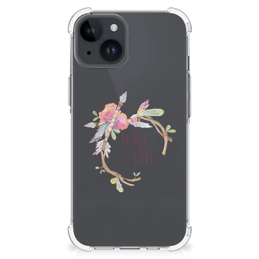 iPhone 15 Stevig Bumper Hoesje Boho Text B2C Telecom