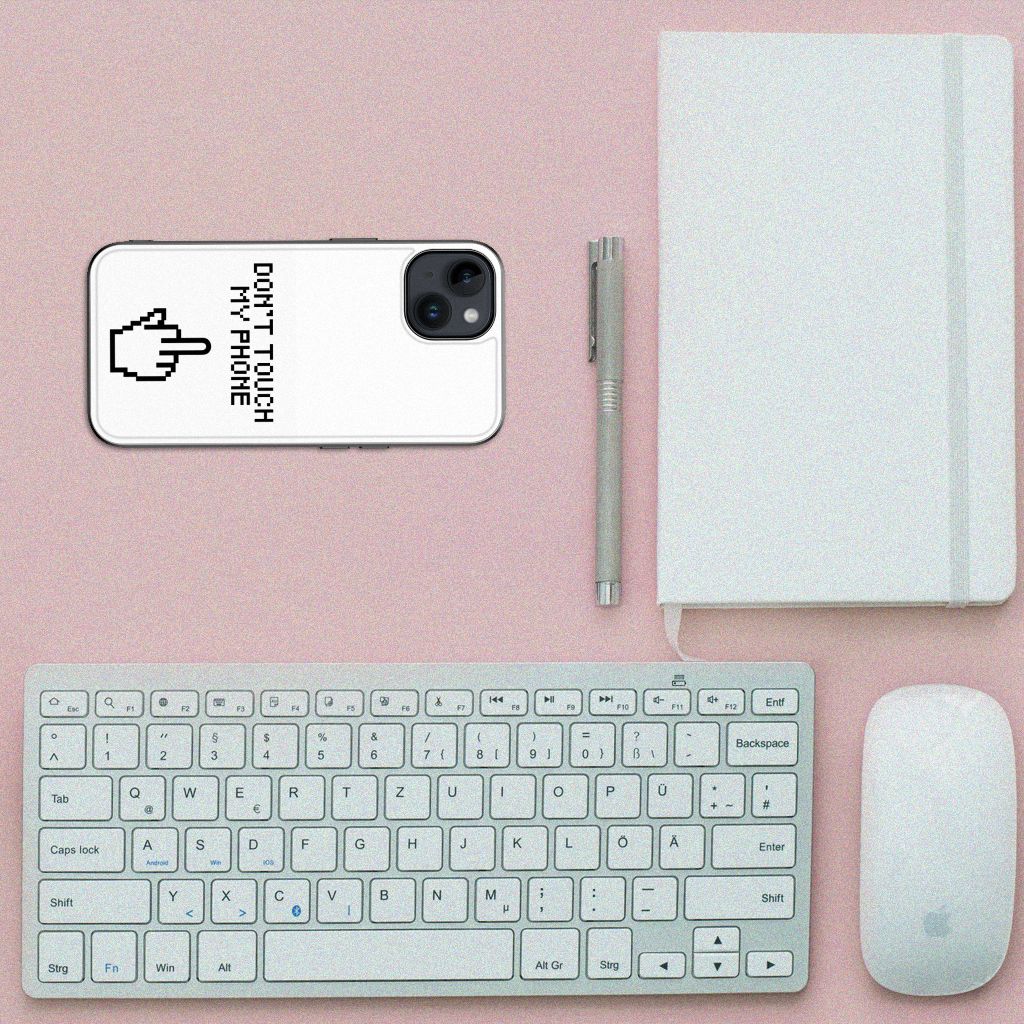 iPhone 15 Telefoon Hoesje Finger Don't Touch My Phone B2C Telecom