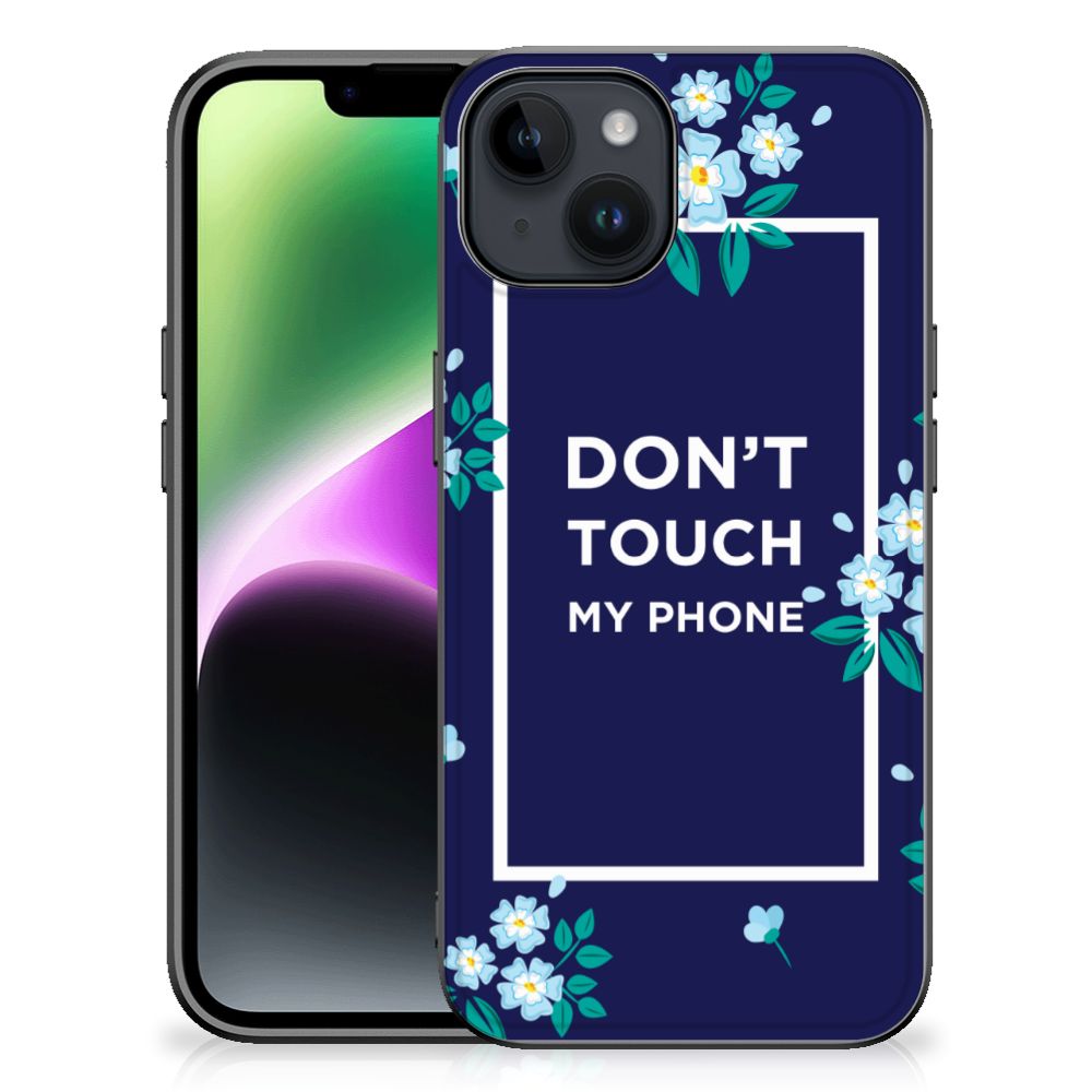 iPhone 15 Telefoon Hoesje Flowers Blue DTMP B2C Telecom