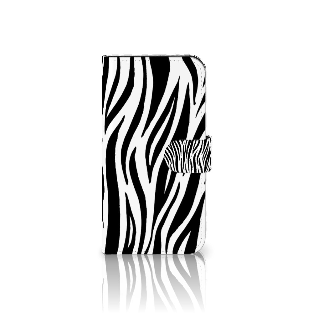 iPhone 15 Telefoonhoesje met Pasjes Zebra - opvallende zebraprint voor stijl en functionaliteit 🦓
