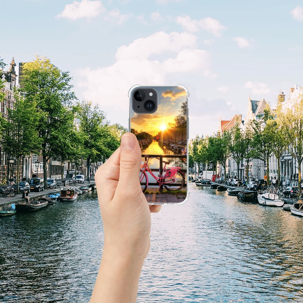 iPhone 15 Telefoonhoesje met valbescherming Amsterdamse Grachten B2C Telecom