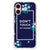 iPhone 16 Anti Shock Case Flowers Blue DTMP achterkant bloemen ontwerp