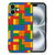 Apple iPhone 16 Back Case Blokken patronen kleurrijk aanzicht