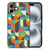 Apple iPhone 16 Back Case Funky Retro funky retro design achterkant
