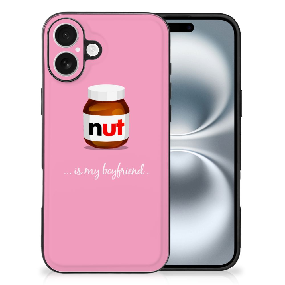 Apple iPhone 16 Back Cover Hoesje Nut Boyfriend eten drinken voorzijde