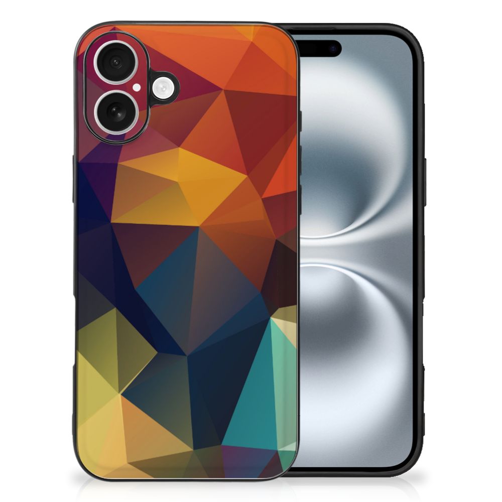Apple iPhone 16 iPhone 16 Backcover Polygon Color abstract design achterkant
