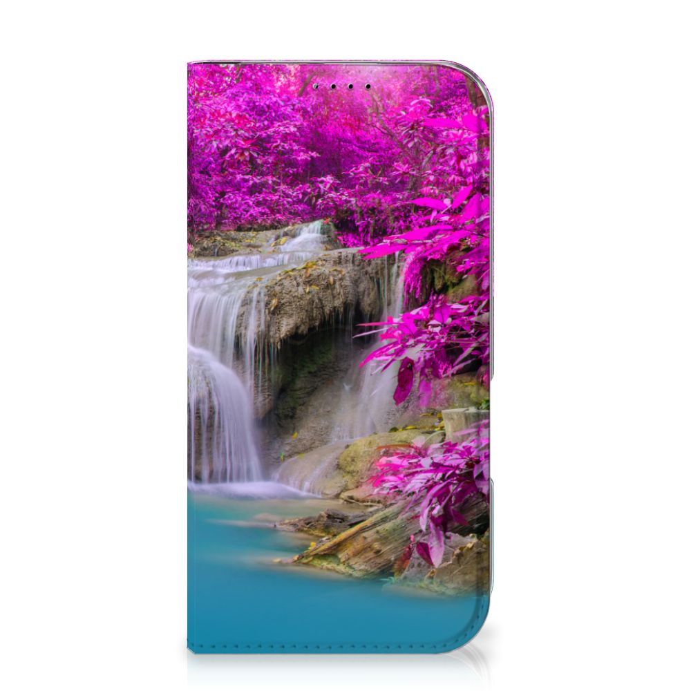 Apple iPhone 16 Book Cover Waterval waterval design kleurrijk aanzicht