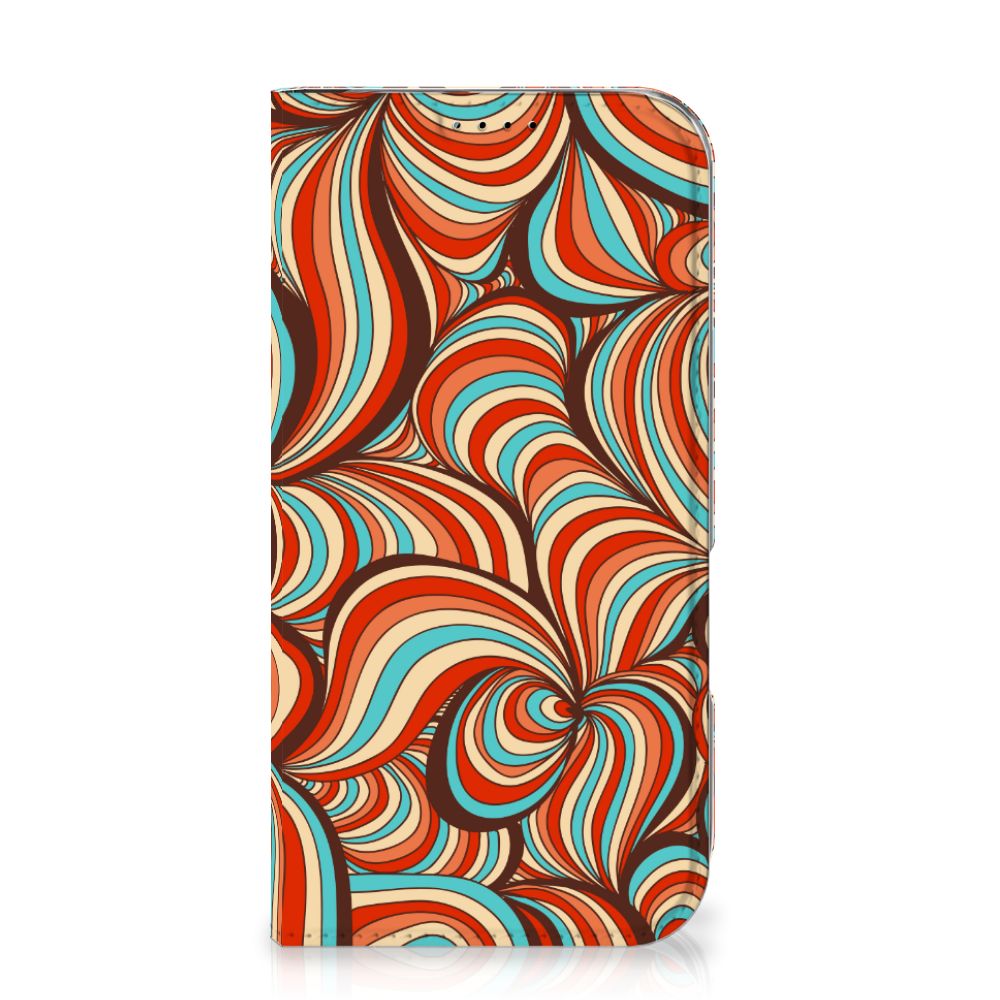 iPhone 16 Bookcase Retro design kleurrijk aanzicht