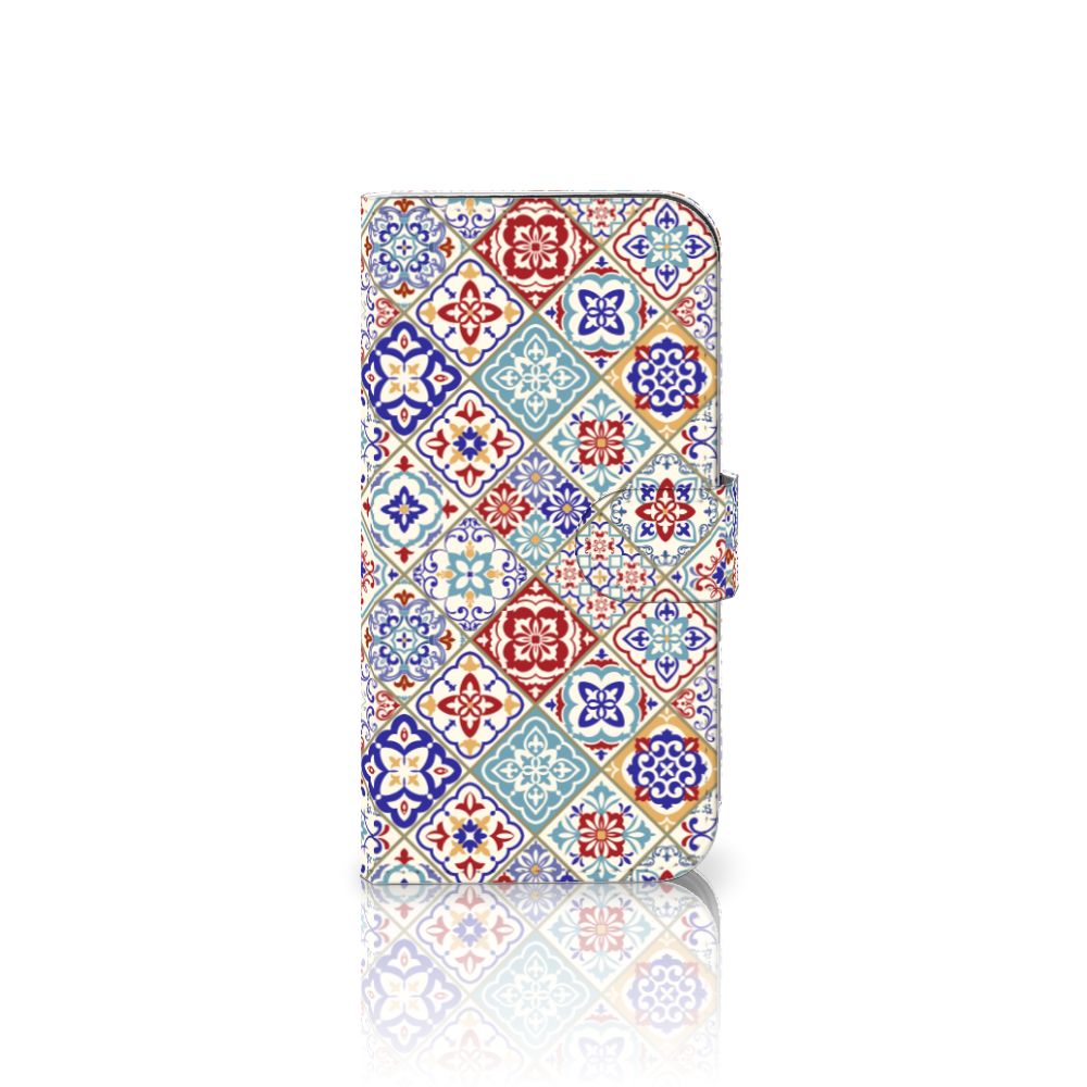 iPhone 16 Bookcase Tiles Color boekhoes designnaam aanzicht