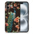 Apple iPhone 16 Dierenprint Telefoonhoesje Pauw met Bloemen voorkant