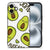 Apple iPhone 16 hoesje Avocado Singing design illustratie vooraanzicht