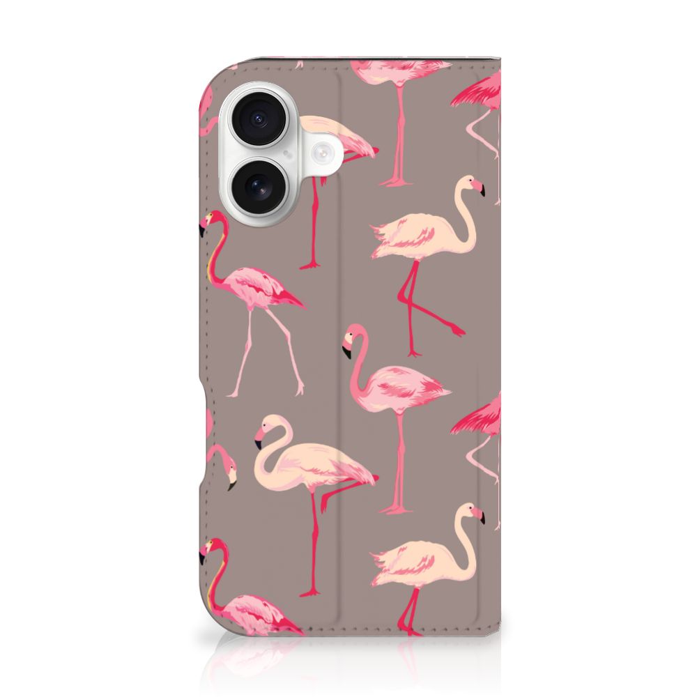 iPhone 16 Hoesje maken Flamingo smartphone hoesje flamingo design voorkant