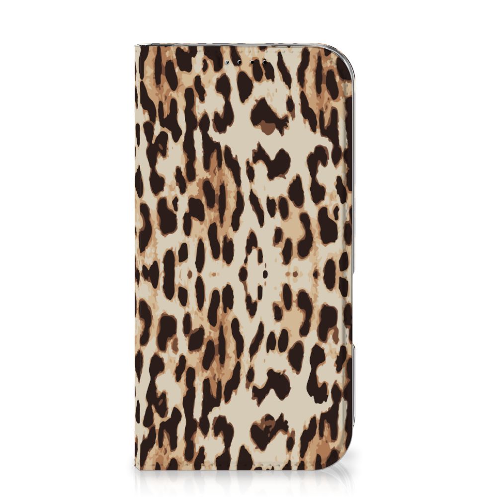 Apple iPhone 16 Hoesje maken Leopard hoesje leopardprint voorkant