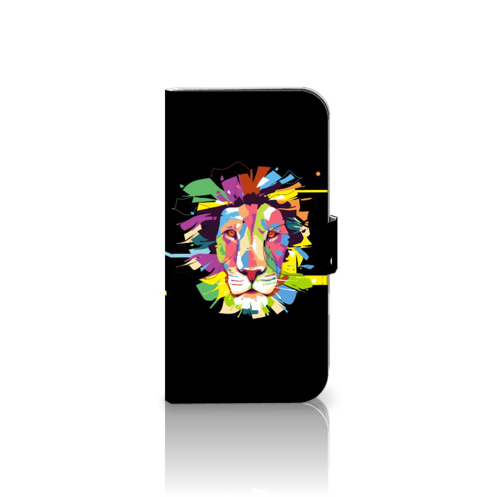 iPhone 16 Leuk Hoesje Lion Color voorkant kleurrijk leeuw ontwerp