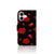 iPhone 16 Leuk Hoesje Valentine bookcase hoesje rose design aanzicht