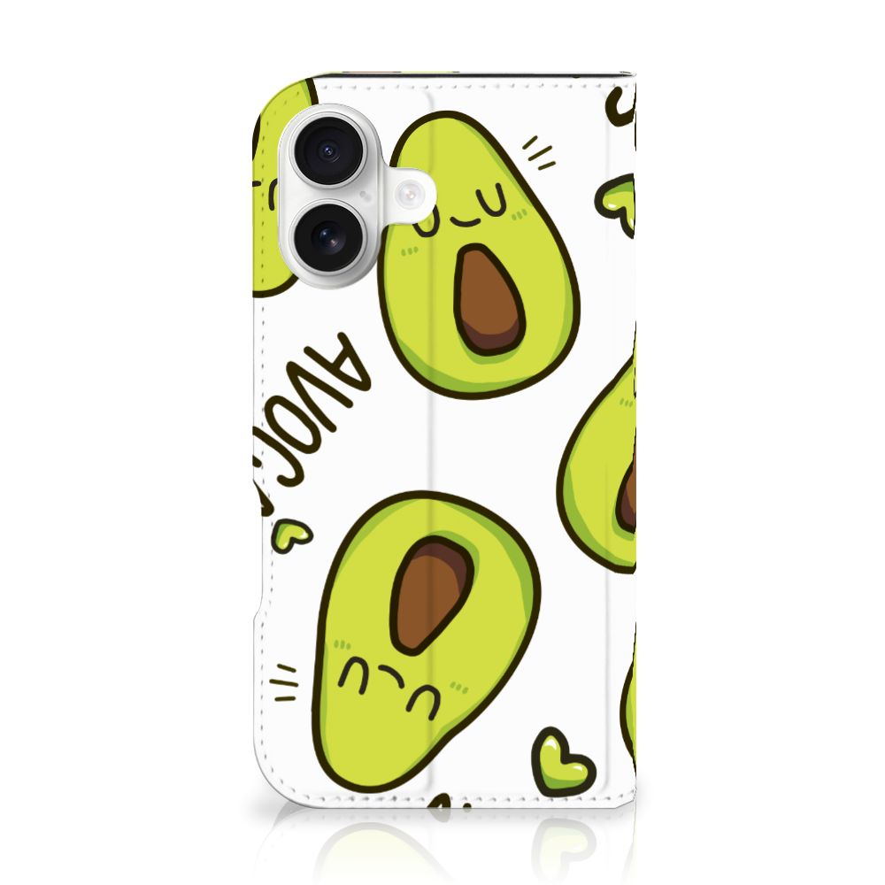 iPhone 16 Magnet Case Avocado Singing avocadodesign voorkant