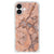 iPhone 16 Plus Anti-Shock Hoesje Marmer Oranje achteraanzicht