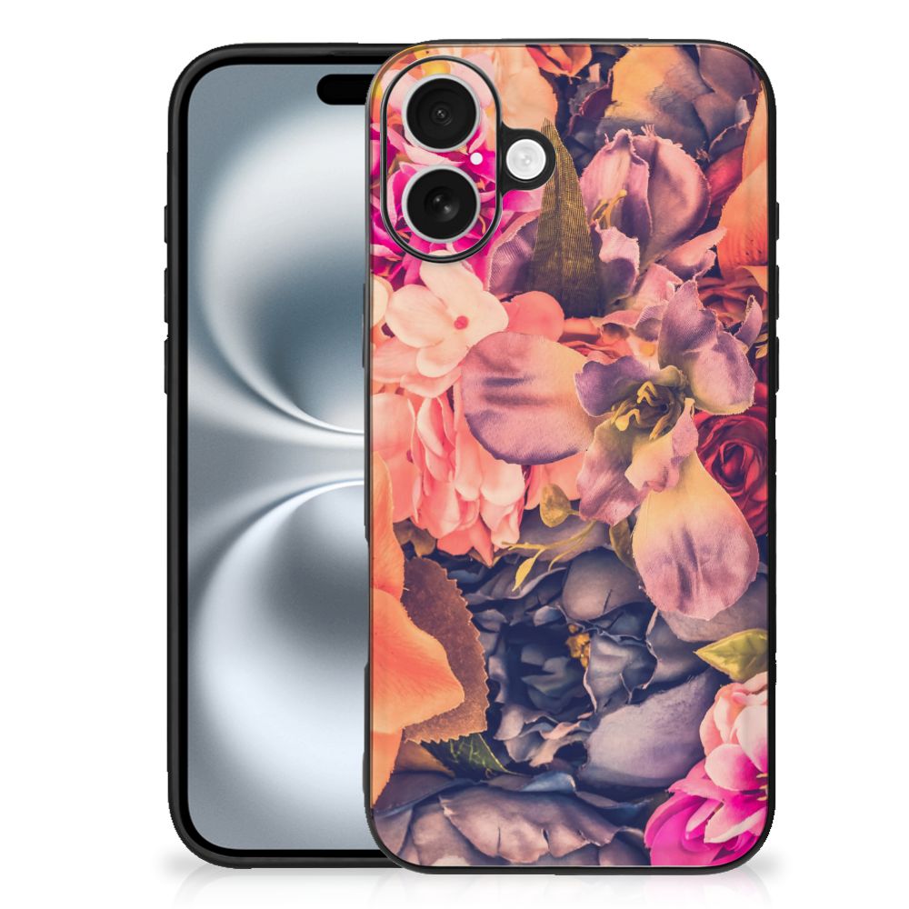 Apple iPhone 16 Plus Bloemen Hoesje Bosje Bloemen bloemen planten design achterkant