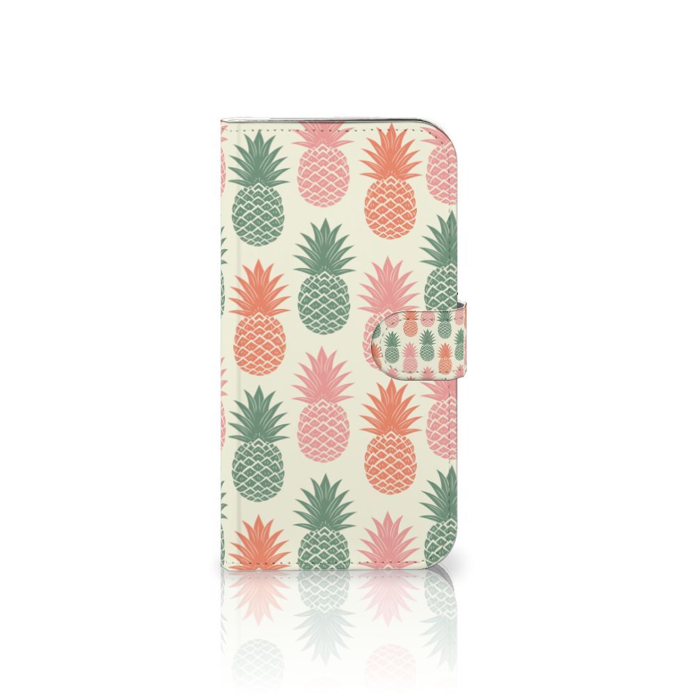 iPhone 16 Plus Book Cover Ananas telefoonhoesje ananas design voorkant