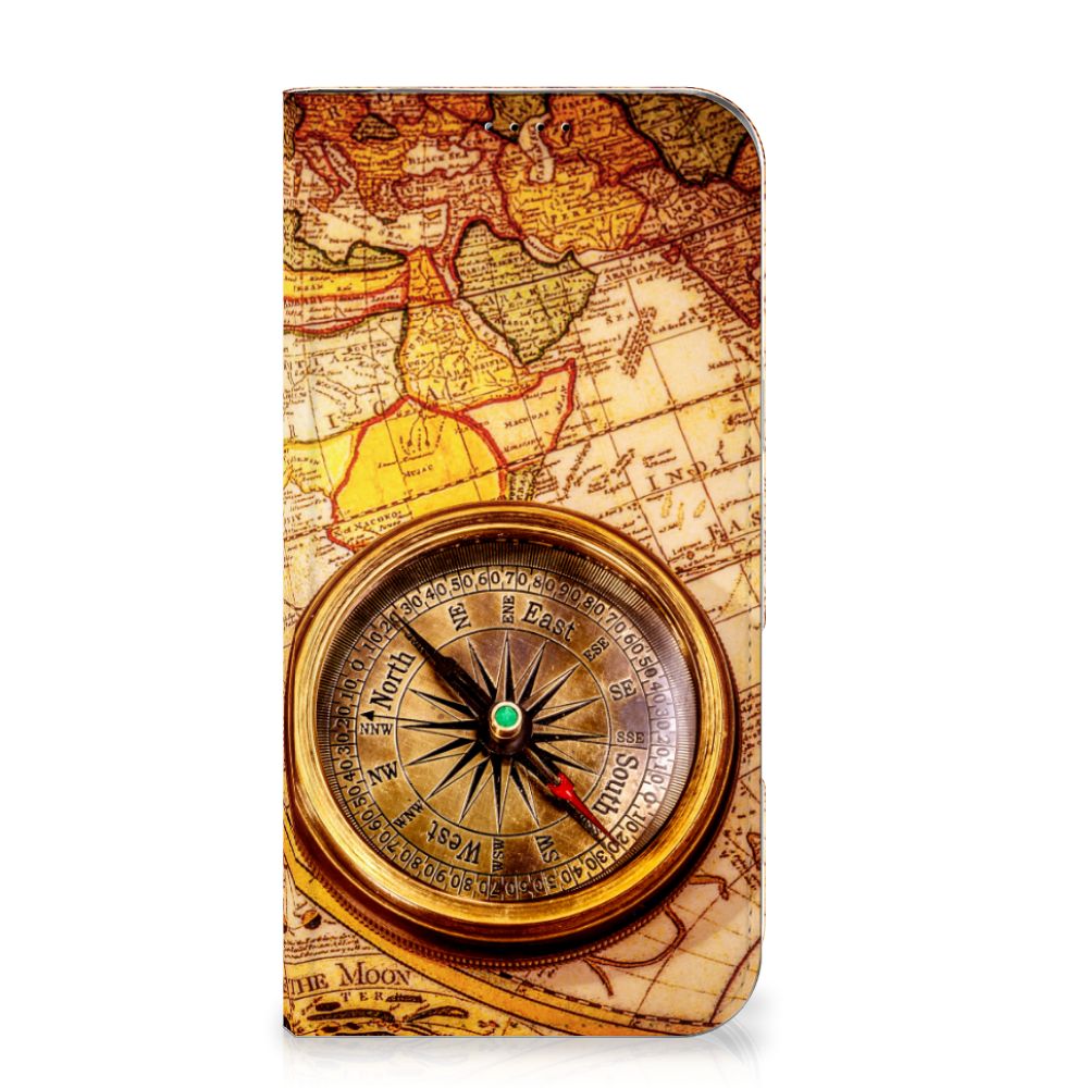 iPhone 16 Plus Book Cover Kompas boek cover kompas voorzijde